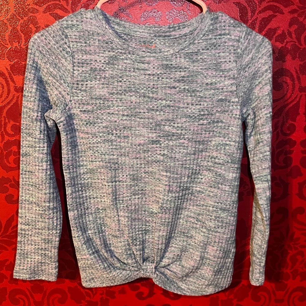 3 for $20! Girls waffle knit top blue and purple sz 7/8